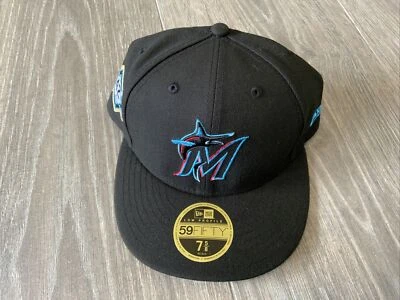 Gorra New Era Miami Marlins Jackie Robinson Día 59FIFTY Hombre’s 7 5/8 Bajo Perfil Foto 1 de 4