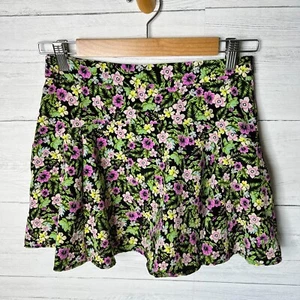 Zara Skirt/Skort Womens Size Small Black Floral Mini Cottagecore Springtime - Picture 1 of 14