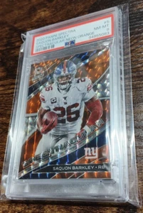 Spectra Saquon Barkley Spectracular 2020 naranja neón/10 PSA 8 - Imagen 1 de 3