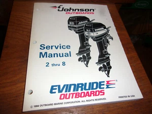 GENUINE 1995 EO JOHNSON EVINRUDE SERVICE MANUAL 2 THRU 8HP 503145 - Picture 1 of 1