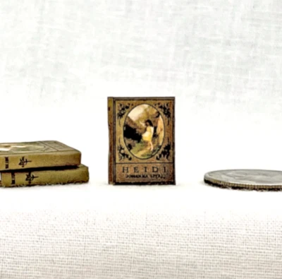 1:24 Scale Book HEIDI Illustrated Miniature Dollhouse 1/2 Inch Scale Girl Child - Image 1 of 4