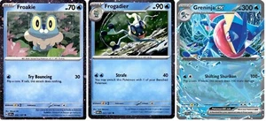 Pokemon Froakie Frogadier Greninja ex 056 057 041 142 197 Promo Set Holo - Picture 1 of 1