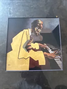 Justin Bua "Piano Man" Custom FRAMED African American Graffiti ART Black BLM - Picture 1 of 8