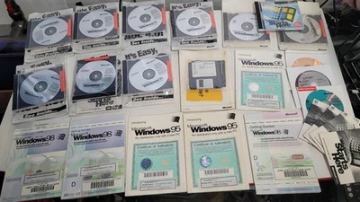 MS DOS, Windows 95, 97 and XP Install disc lot. Collectors only, make an offer - image 1 of 4