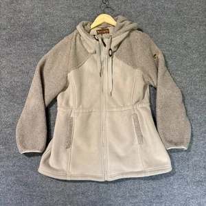 Koolaburra by UGG Fleece Sherpa Zip Hoodie Jacke LARGE Beige Kapuzenmantel - Bild 1 von 10