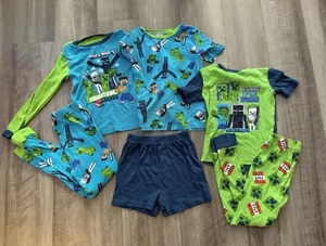 2 Minecraft Boys Pajama Sleepwear Set Size 10 - Picture 1 of 3