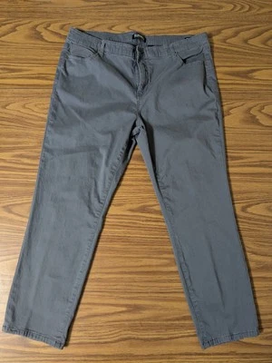 Buffalo David Bitton Mid-Rise Stretch Skinny Pants Ankle Grazer Size 16/36 Gray  - Image 1 of 4