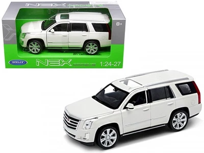 2017 Cadillac Escalade Diecast Model Car 1/24-1/27 White with Sunroof by Welly - Image 1 of 4