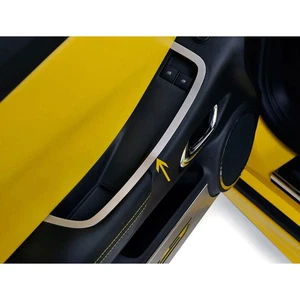Interior Door Handle Pull Trim 2p for 2010-2015 Chevy Camaro [Stainless/Brushed] - Foto 1 di 6