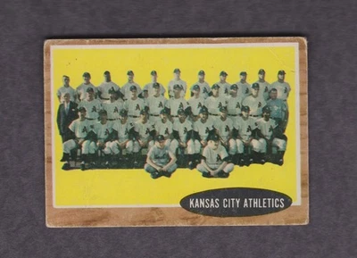 1962 年 Topps 棒球卡 #384 堪萨斯城田径队照片公平复古 — 第 1/2 张图片