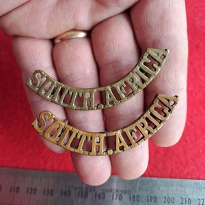 WW1 South African Infantry Nationality Shoulder Title Badge Worn France Shallow - Picture 1 of 3