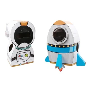 Astronaut Rocket wearing Cardboard Box Model Astronaut Activity Children - Picture 1 of 13