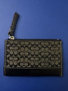 Coach Keychain Cardholder, Small Wallet, Black Logo, EUC - Picture 1 of 4