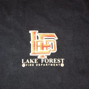 T-shirt Lake Forest Illinois vigili del fuoco uomo XL nera stampa grafica - Foto 1 di 7
