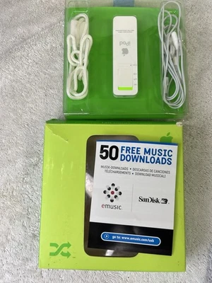 Apple iPod shuffle 1st Generation White (512 MB) *OPEN BOX 50 music downloads - Image 1 of 4