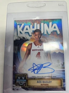 2024-25 BOWMAN UNIVERSITY CHROME RUTGERS ACE BAILEY BIG KAHUNA AUTO SP - Picture 1 of 3