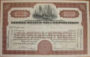 Aktienzertifikat 1921 - Middle States Oil Corporation - Bild 1 von 1
