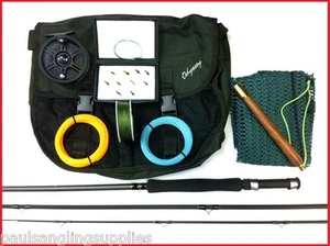 Complete Fly Fishing Kit  Rod Reel Line Bag Flies Priest Backing Box Leader - Picture 1 of 1