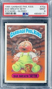 1985 Garbage Pail Kids Series 2 OS2 #70a BAD BREATH SETH PSA 9 MINT CARD GPK - Picture 1 of 2
