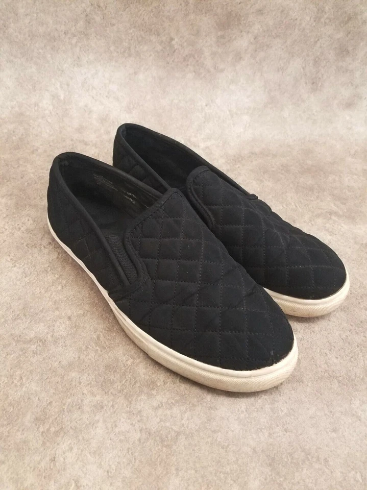 Zapatillas mocasines sin cordones acolchadas textiles negras talla 8 Mossimo para mujer Foto 1 de 4