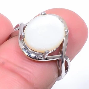 Mother Of Pearl 925 Sterling Silver Ring Adjustable (159) - Picture 1 of 1