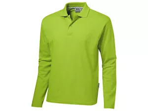 Slazenger Polo Shirt S M L XL XXL Green Long Sleeve New - Picture 1 of 12