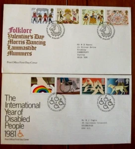 Great Britain: QEII - Folklore & International Disabled People 1981 - FDC - VGC - Picture 1 of 1