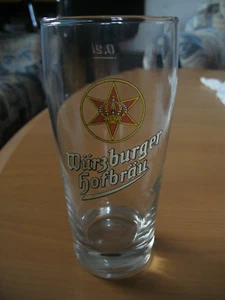 Bierglas Würzburger Hofbräu 0,2 Liter Bier Werbung Reklame Brauerei - Bild 1 von 2