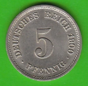 Kaiserreich 5 Pfennig 1900 F toll erhalten nswleipzig - Bild 1 von 2
