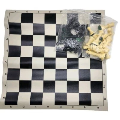 Игровой набор YMI Regulation Tournament Roll-Up Staunton шахматы с дорожной черной сумкой  - Изображение 1 из 4