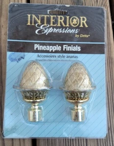 Extremos de varilla de cortina con acabados de bellota piña piña expresiones interiores de colección - Imagen 1 de 5
