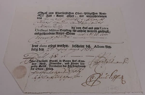 Quittung Amberg 1757, Extraordinairer Militär-Beitrag / 7-jähriger Krieg - Bild 1 von 4