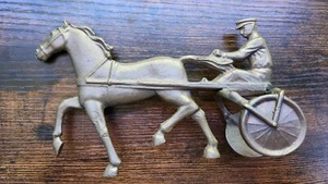 Brass Horse and Carriage Decor 7 x 2 x 4.5 Vintage MCM - Picture 1 of 6