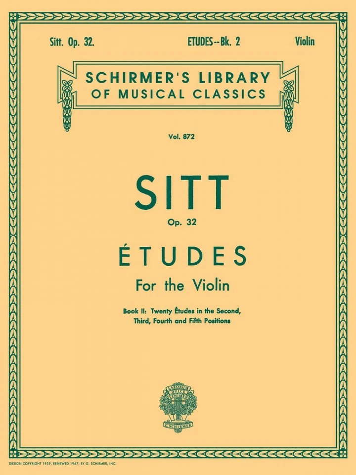 Etudes Op 32 Book 2 Schirmer Violin Method Sheet Music Book NEW 050256800 - Image 1 of 1