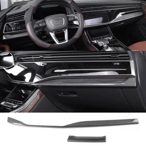 For Audi Q7 2020-2023 ABS Carbon Fiber Central Console Dashboard Strip Trim 2PCS - Bild 1 von 4