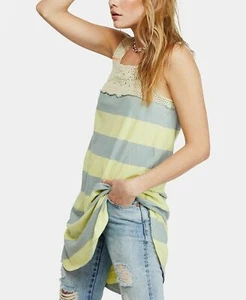 Free People We The Free Luca Häkel gestreift Tunika Tank Top ärmellos XS 214855 - Bild 1 von 10