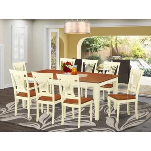 9 Pc Dining room set -Dining Table and 8 Dining Chairs - Picture 1 of 4