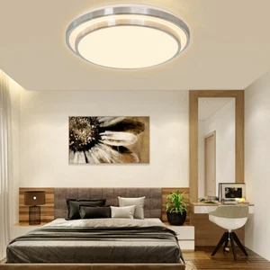 20" Remote Control LED Ceiling Light Dimmable Flush Mount Kitchen Lamp Fixture - Picture 1 of 12