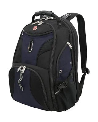 Mochila para portátil SwissGear 1900 Scansmart TSA de 17 pulgadas, azul/negro 19 pulgadas Foto 1 de 4