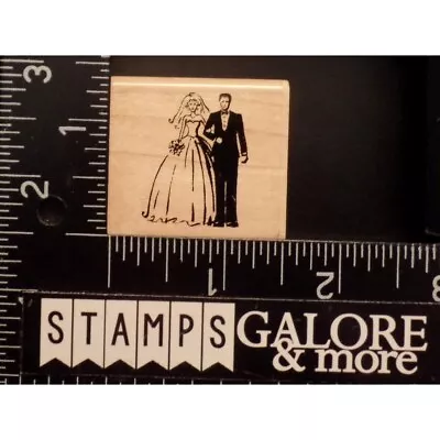 Estampillas de goma Inkadinkado 95474M NOVIA NOVIO CAMINANDO POR EL PASILLO BODA #33B Foto 1 de 2