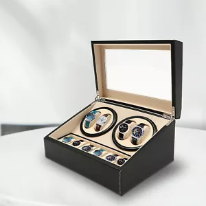 Automatisch Uhrenbeweger Uhrenbox Uhrenkasten Watchwinder Box für 4+6 Uhren DE - Bild 1 von 16