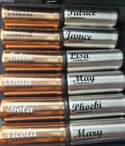 Starbucks Travel mug Vacuum Stainless SteelThermos ONLY SILVER/COPPER 355ml - Picture 1 of 7