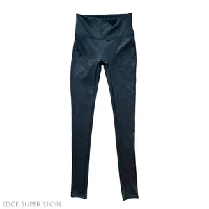 House Of Wallace Black Gold Side Zip Slim Skinny Leg Leggings Pants Size XSmall - Picture 1 of 4