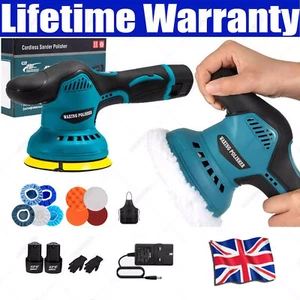 Cordless Car Polisher Buffer Sander Polishing Machine 8 Gears 2 Battery New - Picture 1 of 11