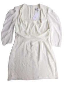 Nuevo Vestido Blanco de Diseñador Cue para Mujer - Talla 12 - Hecho en Australia Precio de venta sugerido por el fabricante $305 - Imagen 1 de 12