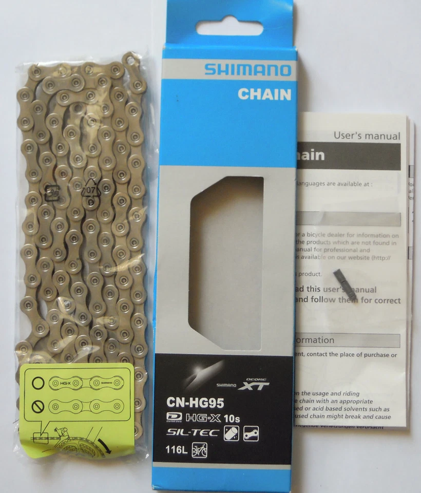 Shimano - Cadena CN-HG95 HG-X 10/S 116link XT / XTR / Slx / Deore / Zee / Saint - Imagen 1 de 1