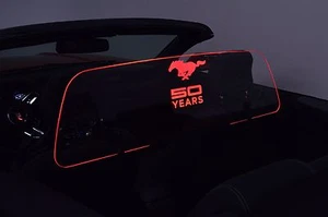 NEW Ford Mustang Shelby 2015 2016 Lighted WindRestrictor Wind Screen Deflector - Bild 1 von 6