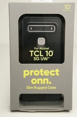 Onn Slim Rugged Phone Case with Built-in Microbial Protection for Alcatel TCL 10 - Image 1 of 4
