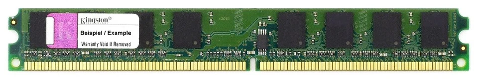 2GB Kit (2x1GB) Kingston DDR2-800 PC2-6400U Rmd2-800k2/2g Vlp Very Low Profile - Image 1 of 1