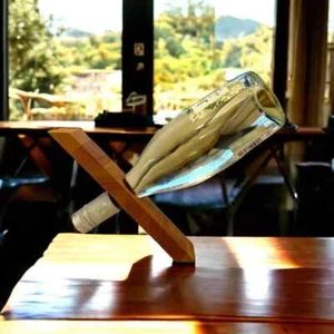 Magischer Weinflaschenhalter aus Buchenholz Weinregal Flaschenhalter Buche - Bild 1 von 2